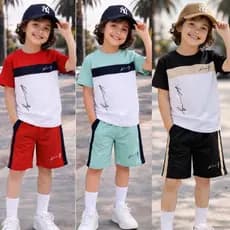 Conjunto Infantil Menino Dry Fit Kit Camisa + Bermuda Fresquinho 2 a 12 anos