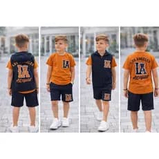 Conjunto Infantil Mauricinho Kit Short e Camisa 2 ao 12 Anos Menino Verão