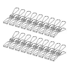 Kit 20 Prendedor Inox Resistente Para Roupas e Bebê