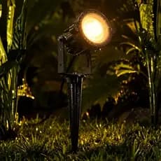 Espeto Jardim  Prova D'água Bivolt Led Luz Branco Quente 7w 3000k