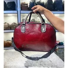 Mala Bolsa De Mão Extra Grande De Viagem Couro Ecológico #15080