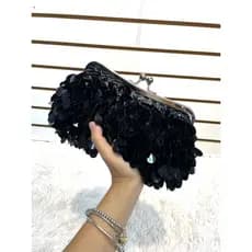 Bolsa De Noite Feita À Mão Com Lantejoulas Sólidas E clutch Para Casamentos Festas#4007