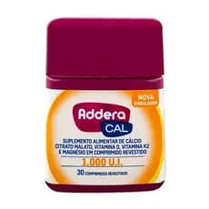 Addera Cal 1.000ui 30 Comprimidos Revestidos Sabor Sem sabor