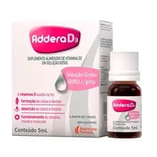 Suplemento Alimentar Addera D3 600 UI Gts 5ml