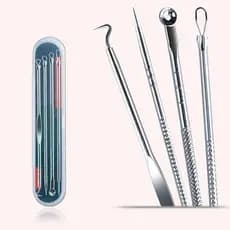 Kit Extrator De Cravo Espinha Profissional Inox Limpeza de Pele