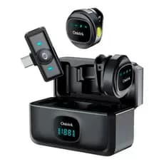 Kit 2 Microfones de Lapela Sem Fio Profissional para Celular Smartphone Bluetooth 5.2