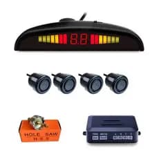 Sensor de Estacionamento Universal 4 Sensores 3 Cores com Display LCD  1