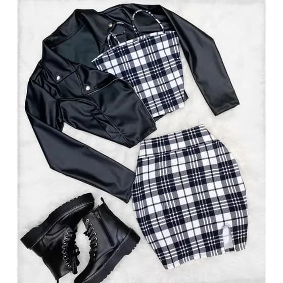 Conjunto Feminino Xadrez  Festa Junina Festas de São joão