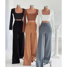 Calça Feminina trico modal , alta tendência Calça fofa e quentinha para o frio