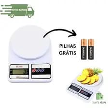 Balança Digital de Cozinha com Precisão de Até 10kg e Escala de 1 Grama para Nutrição e Dieta + PILHA