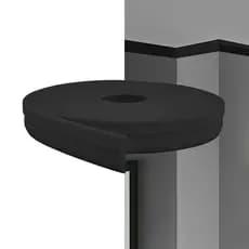 Rodateto Autocolante Flexível EVA 5cm Preto - 10 Metros