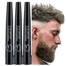 Kit Com 3 Canetas Cobre Falhas De Barba E Sobrancelha Natural