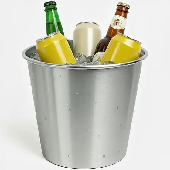 Balde de Gelo Alumínio 3 Litros Reforçado Champanheira para Cerveja Bebidas Bar Churrasco