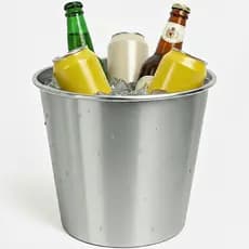 Balde de Gelo Alumínio 3 Litros Reforçado Champanheira para Cerveja Bebidas Bar Churrasco