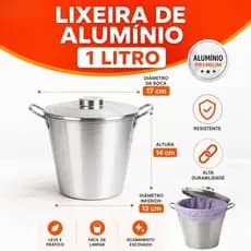 Lixeira Alumínio Pequena Cozinha, Banheiro, Escritório, Moderna Resistente e Fácil Limpeza