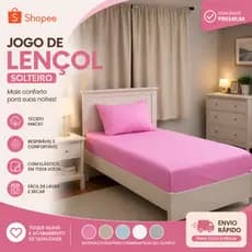 Kit Lençol de Solteiro Microfibra Solteiro 2 Peças
