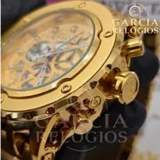 Relogio Reserve Arlindo Cruz Dourado Invicta Com Caixa