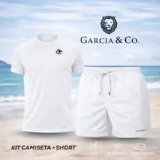 Conjunto Dry Fitness White + Short Sub | Academia, Corrida, Praia e Dia a Dia