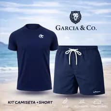 Kit Esportivo GC Blue | Camiseta Dry Fit + Short Sub | Leve e Confortável