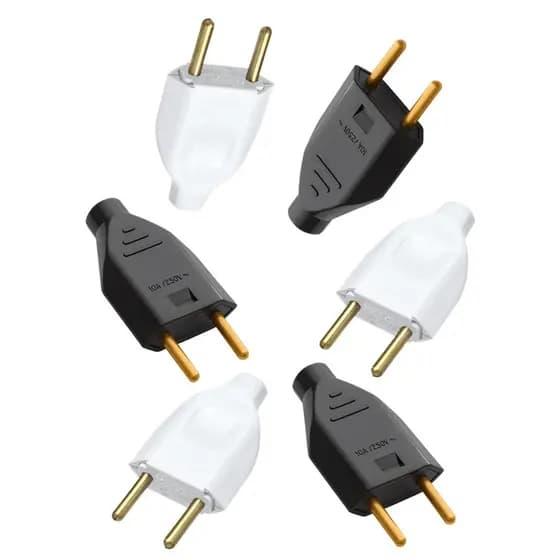 Plug Pino Adaptador de Tomada Macho 2 Polos 10a e 20a 250V Profissional