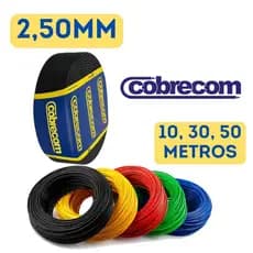 Cabo Cobrecom 2,50mm - 10, 30 e 50 Metros Flexível - Fio Original Todas as Cores