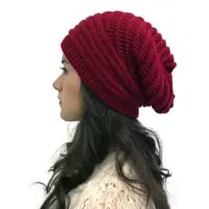 Gorro touca  de inverno modelo Desleixado gorro de inverno macio feminino  malha de lã trabalhado tricot