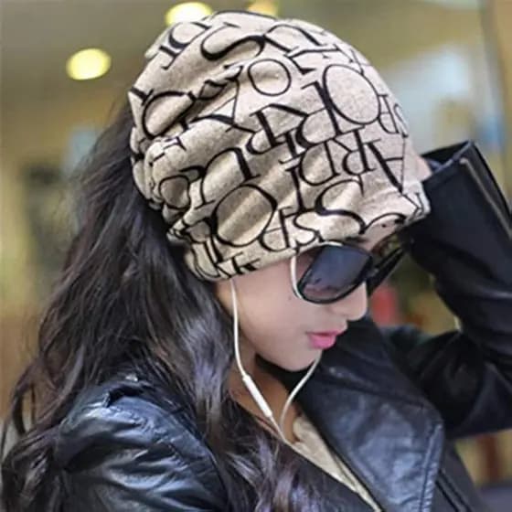 Gorro Beanie Touca  Alexvyan Monte alto ABCD duplo Cachecol Unissex Inverno Tricô