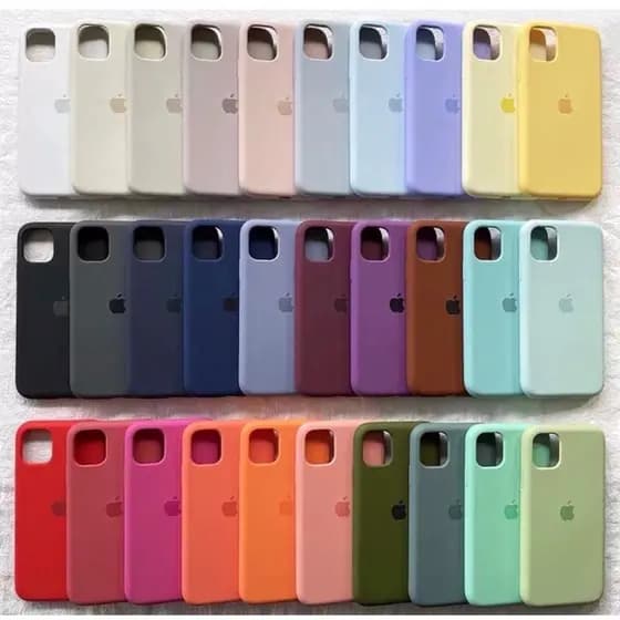 Capa Iphone Capinha Silicone Para 11 Com Logo Aveludada