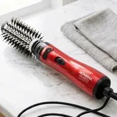 Escova Secadora Rotativa  Giratoria Mondial ER-11-KR Brilho Aos Fios Franja Ar Quente Frio 1000W Anti-Frizz Modeladora