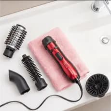 Escova Rotativa Cachos Volume Alisa Penteia Seca Modela Seca Mude visual em aparelho menos frizz Ondulador modeladora