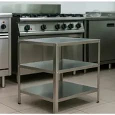 Mesa 3 Bandejas Auxiliar Aço Industrial Cozinha Multiuso Top