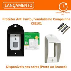 Capa Protetora p/ Campainha Intelbras CIB101 – Antivandalismo, Antifurto, Parede, Uso Externo Case Protetor para CIB101