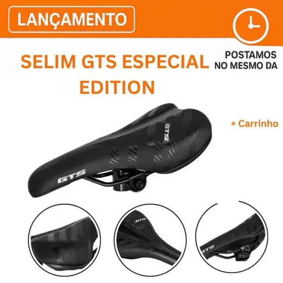 Selim GTS Confortável para Bicicleta com Carrinho – Edição Especial, Banco GTS MTB Speed Bike Macio