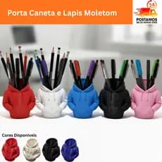 Porta Lápis Porta Canetas Moletom Organizador de Mesa Decorativo Escritório Home Office Mesa Escritório e Setup Gamer
