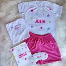 Kit festa do pijama com máscara de dormir, festa do pijama neon, pijama infantil
