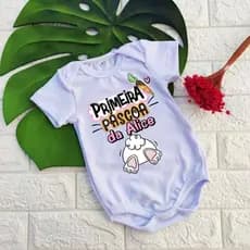 Body primeira páscoa personalizado com nome, body com nome, mesversário