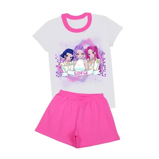Pijama Guerreiras do K-Pop, pijama pesonalizado, presente menina, pijama Huntrix K-Pop Demon Hunters