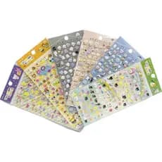 Adesivo Decorativo Escolar Happy Funny Kit com 12 Unidades
