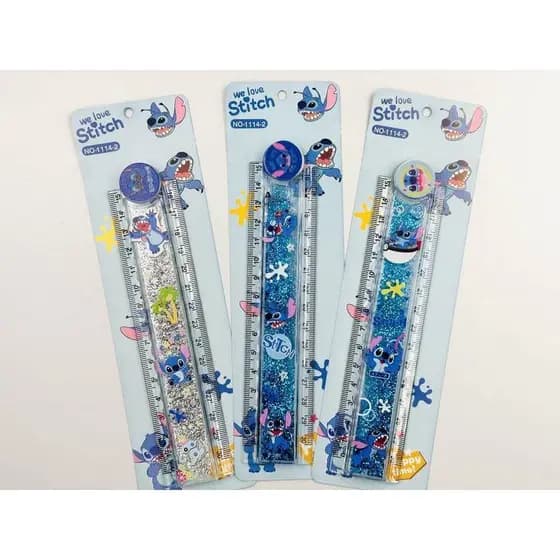 Régua Stitch 30 cm com Estêncil