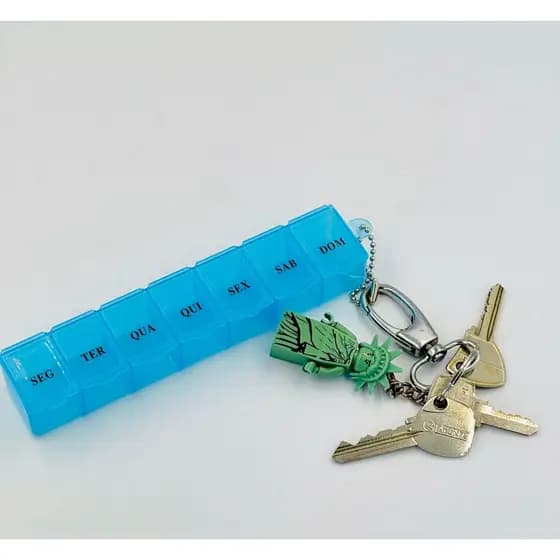 Porta Compimidos Semanal Kit Com 3 Unidades