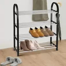 Sapateira Organizadora Porta Sapatos (8 Pares E 4 Andares) Para Quarto, Hall de Entrada E Multiuso Livros/Tênis