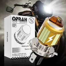 Lampada Farol Led H4 Moto Super Branco Alto E Baixo 6500k Motocicleta