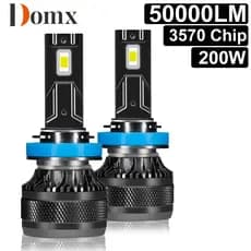 Par de Farol Ultra Led Lâmpada Kit de H4 H7 H11 6500K 200W 50000LM