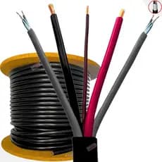 Cabo Multivias Mancini 5Vias 2x24Awg 3 Vias Alimentação 5 Metros Cabo Rack Automotivo Paredão Caixa