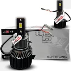 Ultra Led H3 ASX Csp 10000 Lumens 6000 Kelvin 70w Lâmpada Led H3 Par de Led Asx H3