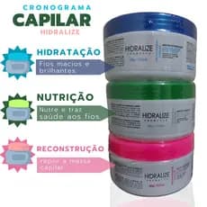 Cronograma Capilar Hidralize 3x  Hidratação Reconstrução e Nutrição 300gr