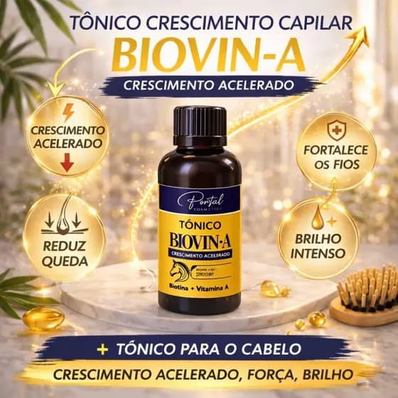 Tônico Spray Capilar de Crescimento Acelerado Força de Cavalo Biovin-A