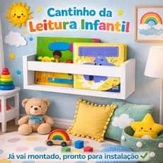 Revisteiro Infantil 30cm | Organizador de Livros em MDF Reforçado