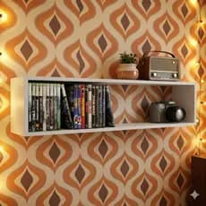 Estante Nicho Branca para DVDs e CDs 75cm | Organização e Decoração
