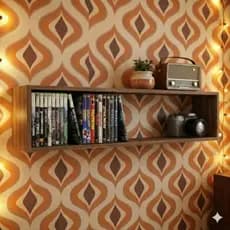 Estante Nicho Amadeirado para DVDs e CDs 75cm | Organização e Decoração